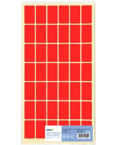 Office 1 Самозалепващи се етикети за цени, 17 x 30 mm, червени, 420 броя