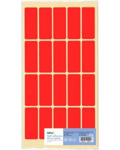 Office 1 Самозалепващи се етикети за цени, 21 x 51 mm, червени, 200 броя