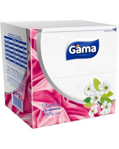 Салфетки Gama, 33 х 24 cm, 1-6 сгънати, бели, 100 броя