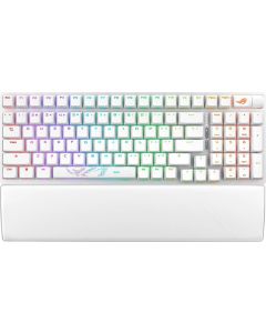 Геймърска безжична Клавиатура ASUS ROG Strix Scope II 96 - Moonlight , Бяла