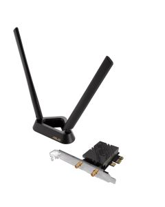 Asus PCI-E Adapter, PCE-BE92BT, BE9400, Tri-Band, BТ 5.4, WPA3, OFDMA, MLO, съвместим с дъни платки Intel, черен