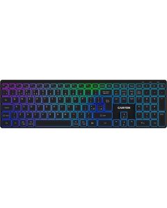Геймърска CANYON keyboard HKB-W11 UK-US RGB Dual Mode Wireless Черна