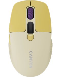 CANYON CNS-CMSW26Y LCD Silent Dual Mode Wireless, 2400 DPI, Жълта