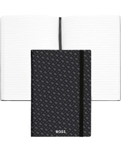 Hugo Boss Тефтер Monogram, A5, на редове, сив