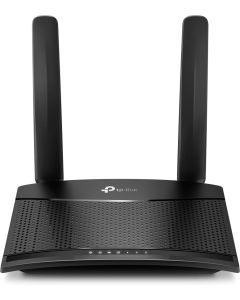 Безжичен рутер TP-LINK TL-MR100, N300, 4G LTE, 2 вътрешни WiFi антени, настолен