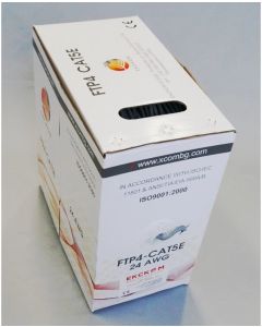Кабел FTP Cat5e 25AWG 0.45mm Xcom Cu, Сив, 305 метра