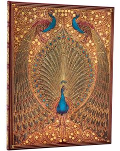 Paperblanks Тефтер Hafiz's Peacocks, Ultra, широки редове, твърда корица, 72 листа