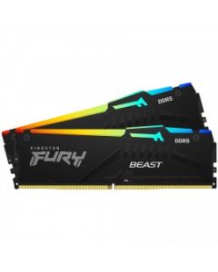 Kingston FURY Beast RGB 16GB (2 x 8GB) DDR5, 5600MT/s CL40; KF556C40BBAK2-16