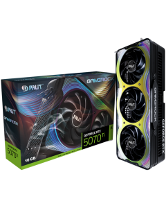 PALIT GeForce RTX 5070 Ti GameRock 16GB GDDR7 256 bit, 1x HDMI 2.1b, 3x DP 2.1b, 3 Fan, 2x 8-pin pwr connector, 750W, 331.9 x 150 x 70.4 mm, NE7507T019T2-GB2030G