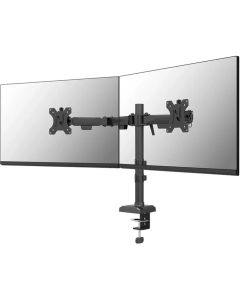 Neomounts Nero Double Flat Screen Desk Mount (phone holder+Quick-fix clamp-grommet)
