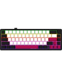 Lorgar KBP70MW, Безжична, Механична, Toxic Purple Linear суичове, Гейминг, RGB подсветка, USB, Черна