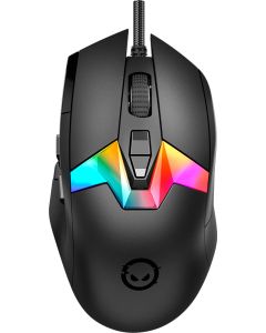 Lorgar MSP80, Оптична (26 000 dpi), USB, Черна, Гейминг, 10 бутона, PAW3395 сензор, 8000Hz Polling Rate