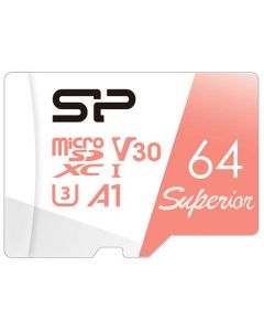 Карта памет Silicon Power Superior 64GB, microSDXC, Class 10, SD Adapter