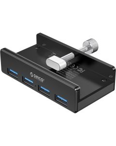 Orico хъб USB 3.0 HUB Clip Type 4 port, Black - MH4PU-BK