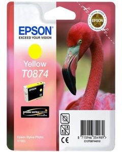 Оригинален патрон Epson T0874, Stylus Photo R1900, 11.4 ml, Yellow