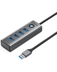 Orico хъб HUB USB3.0 4 port, Aluminium, Grey - PDD4U-U3-015-GY