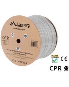 Lanberg LAN cable CAT.7 sftp 305m solid cu lszh grey cpr + fluke passed