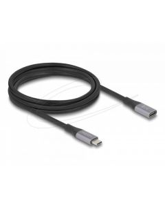 Delock Удължителен кабел USB-C, 40 Gbps, PD 240W, 1 м, сив