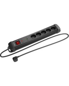 Lanberg surge protector sp1 1.5m 5x french outlets black