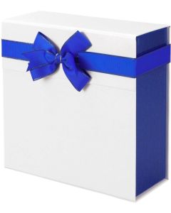 Office 1 Кутия Pearl, сгъваема, 21 х 21 х 9 cm, бяло-синя