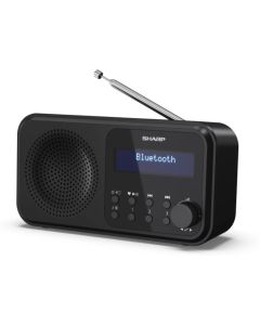 Sharp Radios DR-P420(BK), PORTABLE DIGITAL RADIO, Bluetooth 5.0, 20 DAB+-DAB-FM, Auto time-date, LCD Display