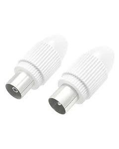 HAMA Коаксиален комплект, мъжко-женско, захващане тип скоба