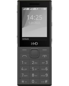 HMD 150 Music - 2.4" QVGA, 8 MB RAM, MicroSD карта до 32 GB, 2500 mAh, Bluetooth 5.0, USB Type-C, Тъмно сив