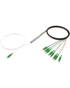 Оптичен PLC сплитер 1х8 с LC-APC конектори, Blockless, Conneu