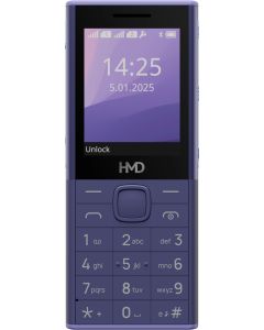 HMD 150 MUSIC - 2.4" QVGA, 8 MB RAM, MicroSD карта до 32 GB, 2500 mAh, Bluetooth 5.0, USB Type-C, Лилав
