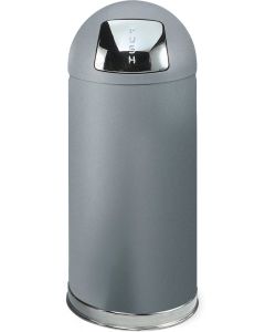 Кош Rubbermaid Easypush, метален, 56 L, сив