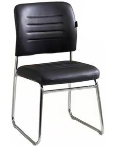 Посетителски стол RFG Iron M, екокожа, метална основа, до 120 kg, черен