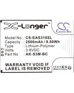 CAMERON SINO - Съвместим с EMPORIA Smart 3 Mini, Smart 4 AK-S3M-BC LiPo, 2500 mAh, 3.8 V; CS-EAS310SL