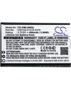 CAMERON SINO - Съвместим с Gigaset GL390, GL590 V30145-K1310-X470 LiIon, 800 mAh, 3.7 V; CS-GML590SL
