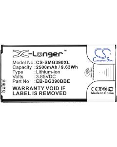 CAMERON SINO - Съвместима със SAMSUNG Galaxy Xcover 4, SM-G390 EB-BG390BBE LiIon, 2500 mAh, 3.85 V; CS-SMG390XL