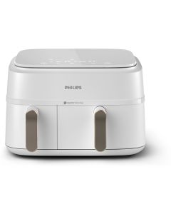 PHILIPS Airfryer с двойна кошница, Серия 3000, Бял