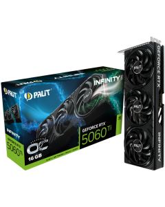 PALIT GeForce RTX 5060 Ti Infinity 3 OC 16GB GDDR7 128 bit, 1x HDMI 2.1b, 3x DP 2.1b, 3 Fan, 1x 8-pin pwr connector, 600W, 291.9 x 116.6 x 41.3 mm, NE7506TS19T1-GB2061S