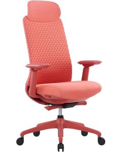 Ергономичен стол RFG Style HB, дамаска, до 130 kg, корал