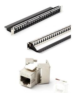 Пач панел 24 port Cat6A с конектори