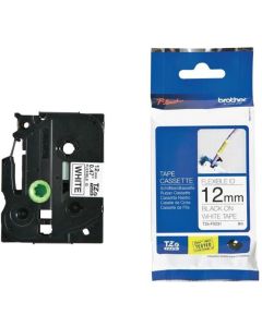 ЛЕНТА ЗА ЕТИКЕТНИ ПРИНТЕРИ BROTHER ТИП TZE FLEXI - 12 mm BLACK ON WHITE FLEXIBLE ID - PNTZEFX231
