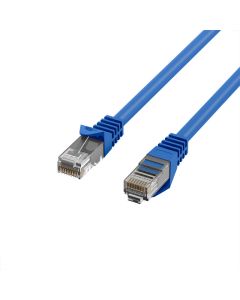 Patch cable U-UTP, Cat.5e, LSZH, CCA, blue, 0, 5 m