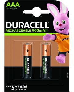 Акумулаторна батерия DURACELL R03 AAA, 900mAh NiMH, 1.2V, 2 бр. в опаковка