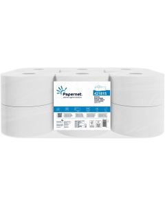 Тоалетна хартия Papernet Special, Mini Jumbo Centrefeed, двупластова, 840 къса, 12 броя, 210 m