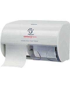 Диспенсър за тоалетна хартия Papernet, антибактериален, двоен, 26 х 15 х 15 cm, бял