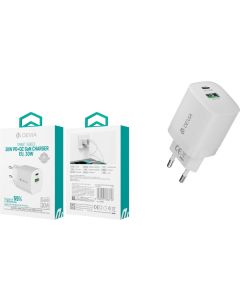 Адаптер | Зарядно Type-C/USB DEVIA PD 30W GAN CHARGER
