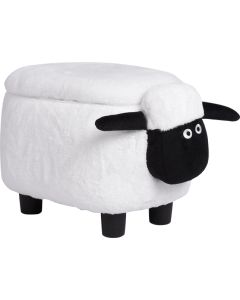 Детска табуретка с ракла - бяла овца