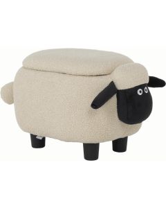 Детска табуретка с ракла - бежова овца