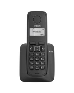 Безжичен DECT телефон Gigaset A116 - черен