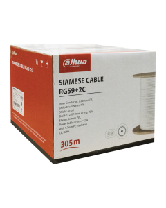 Комбиниран кабел Dahua PFM941I-RG59N/2-305 Коаксиален + Захранващ 2 х 0.5 мм - 305 метра
