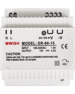 Захранване NIPPON PS-15 - 15V/4A за DIN - шина