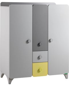 Трикрилен детски гардероб MINIA 124x46x142 см